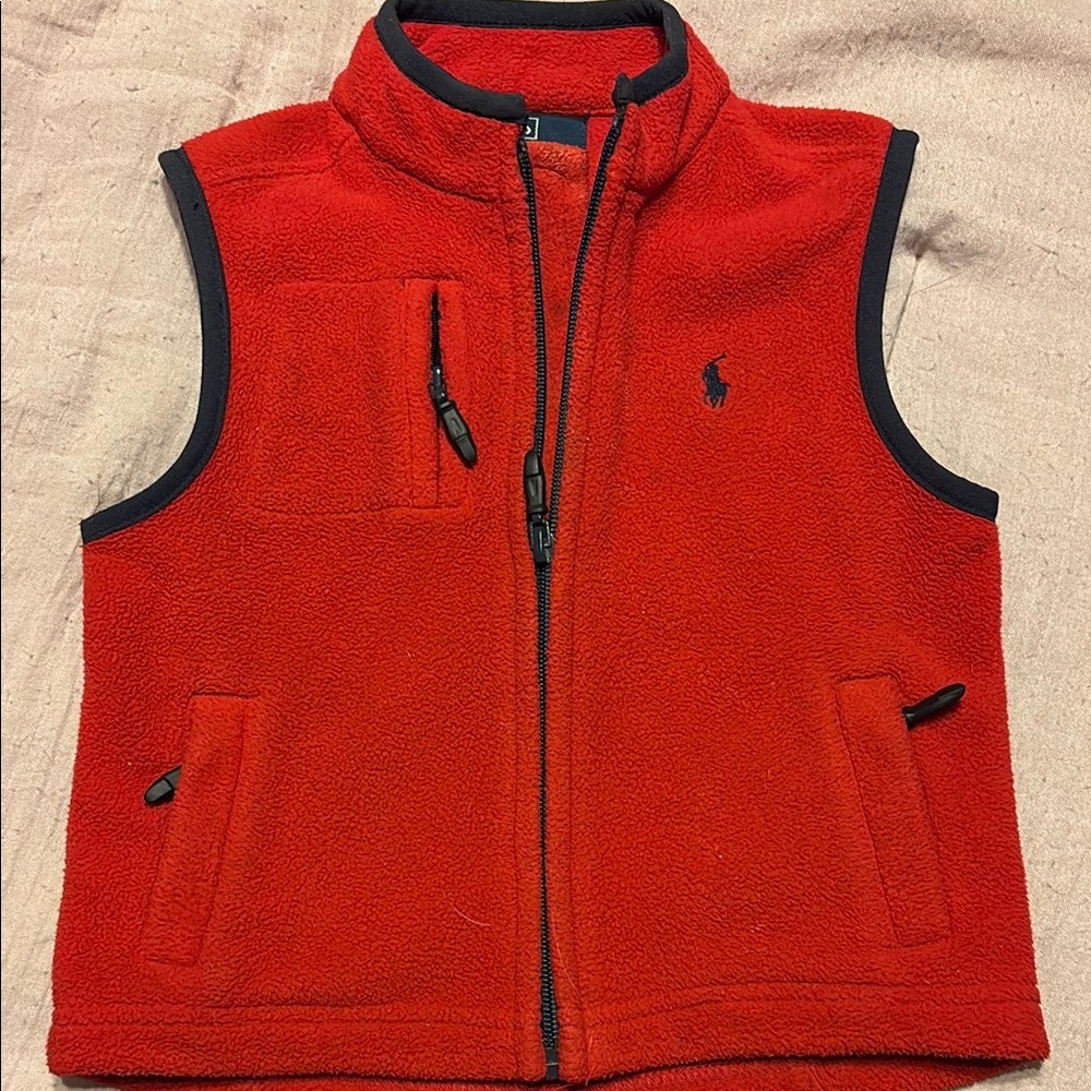 Kids Red Fleece Vest